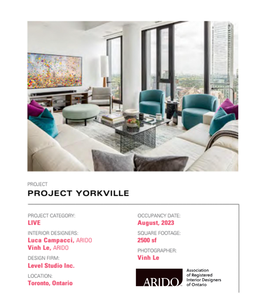 ARIDO Award Finalist Live Refresh Yorkville Oct 2024