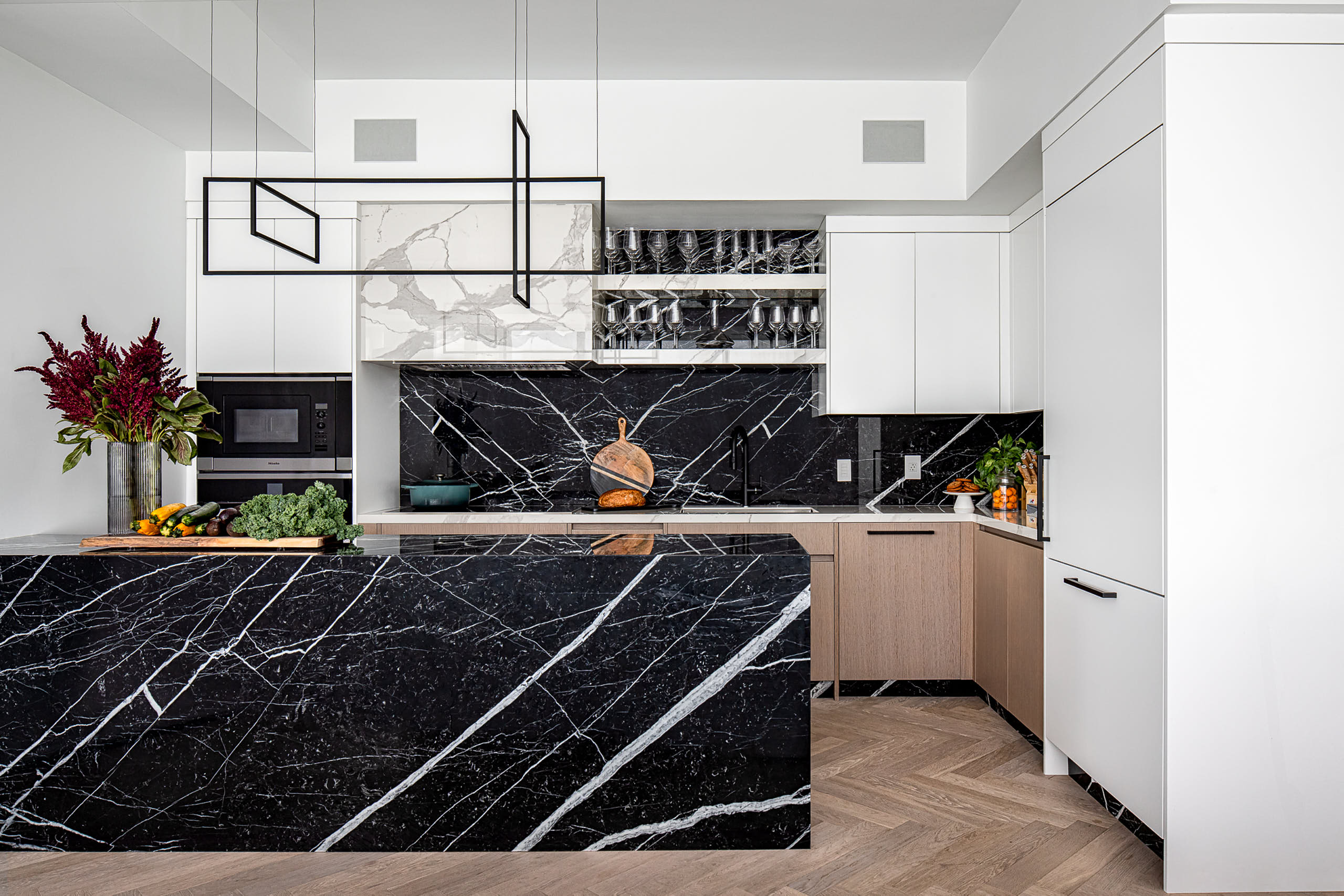 Colourful and functional eclectic decor in a Yorkville condo