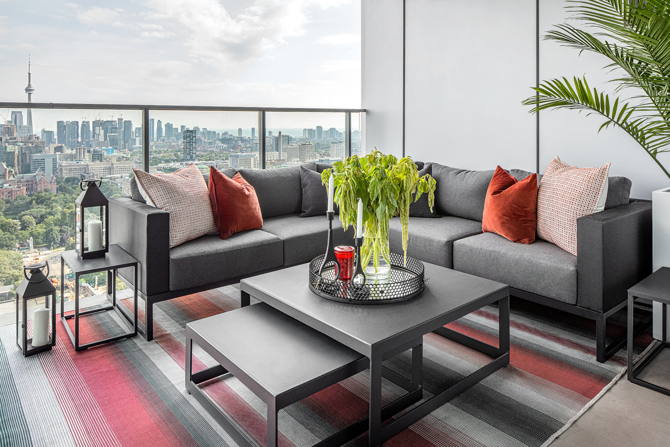 Colourful living space designed for someone who doesn't take life seriously